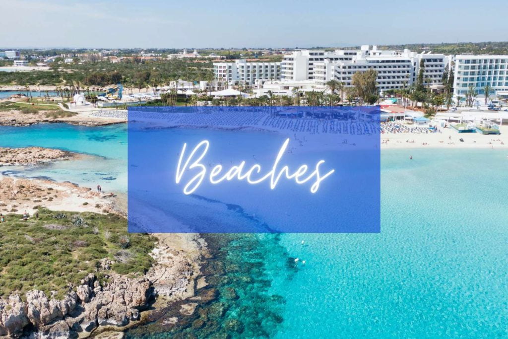 Cyprus Beach View with "Beaches" Text