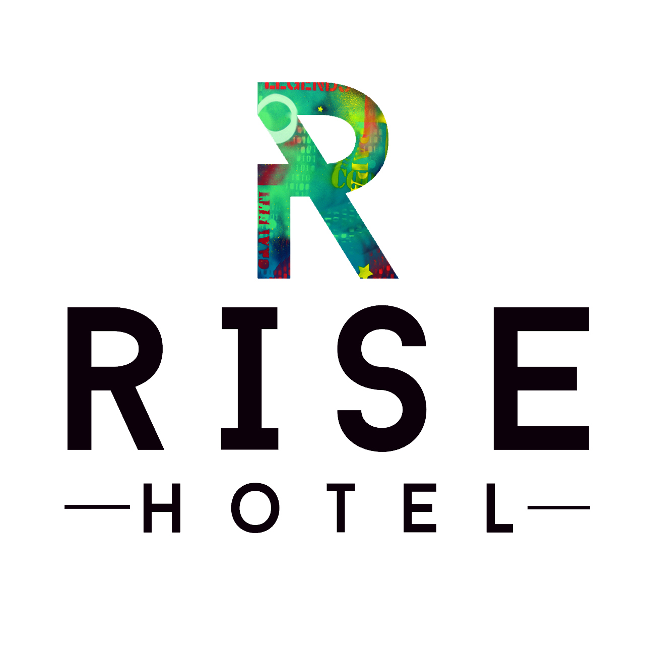 Rise Street Art Hotel Logo with Transparent Background