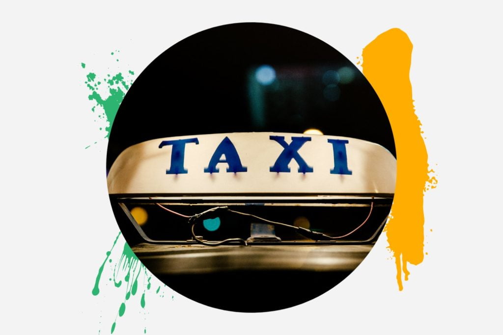 Taxi car sign