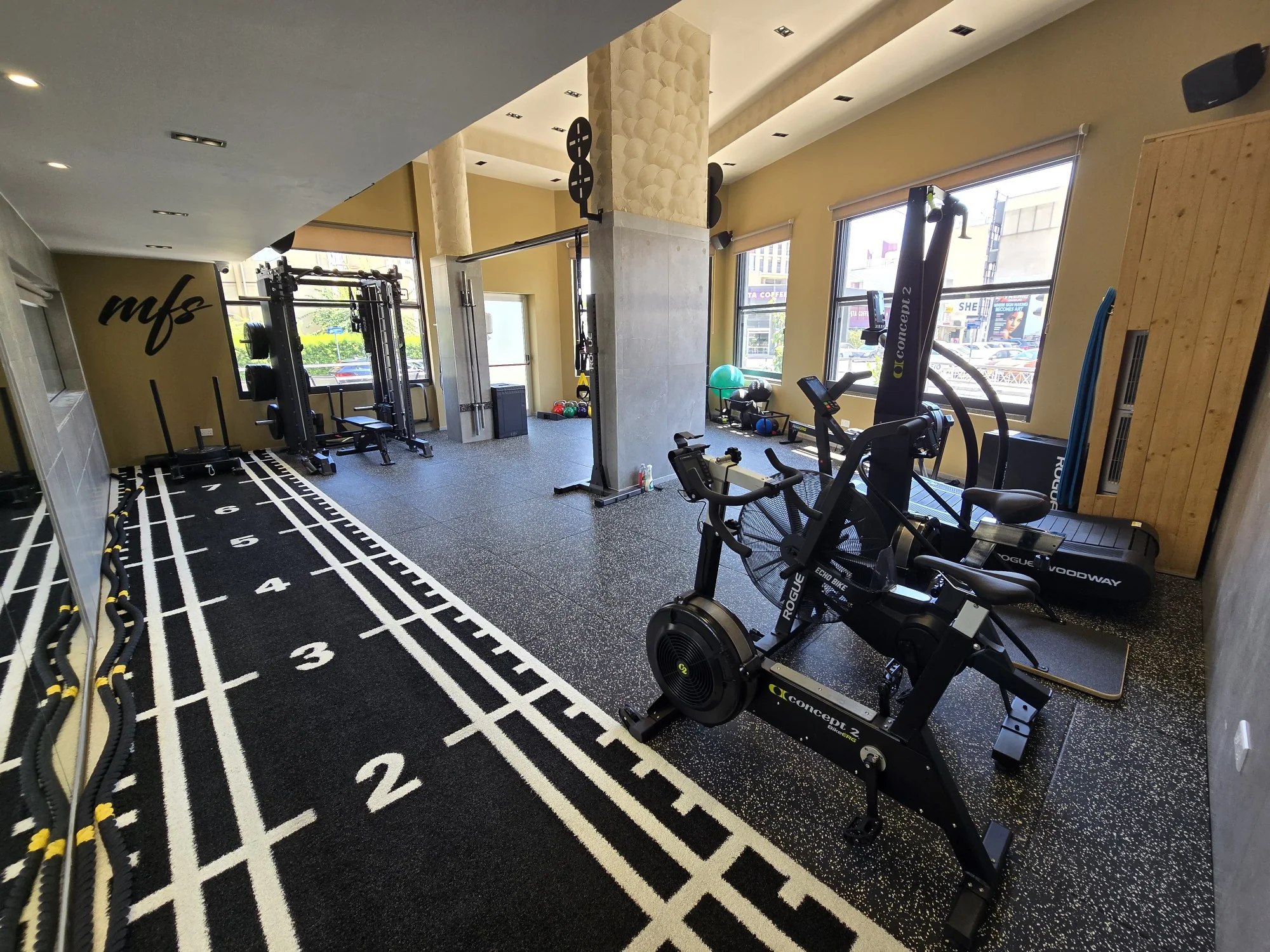My Fitness Space gym in Larnaca with functional turf, cardio and strength training equipment