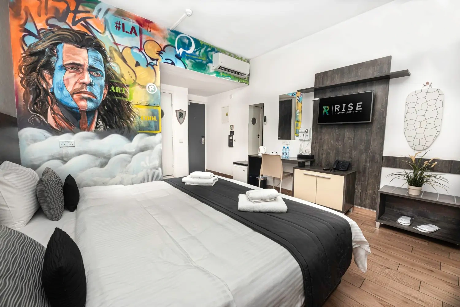 Brave Heart themed room at Rise Street Art Hotel