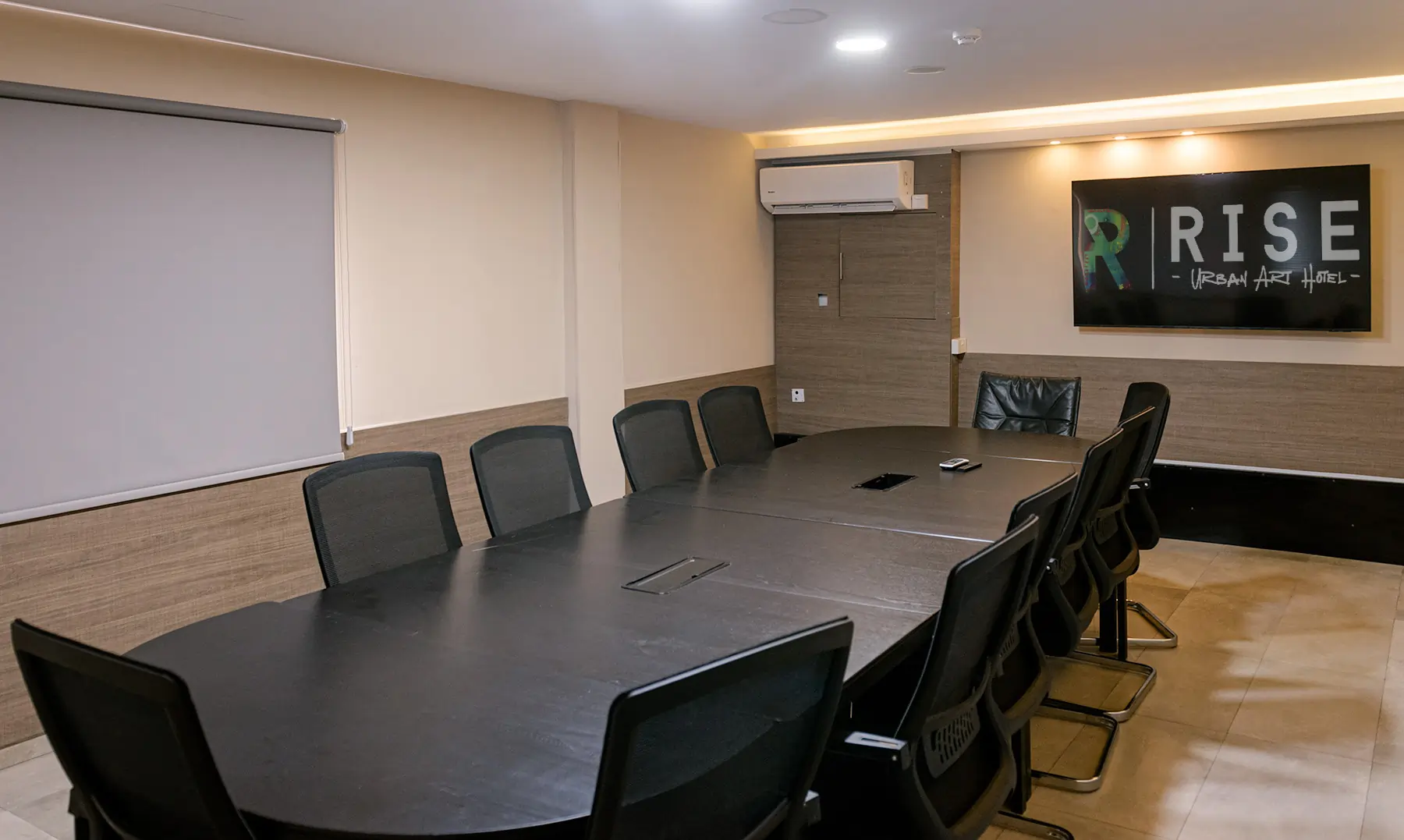 Modern conference room at Rise Urban Art Hotel