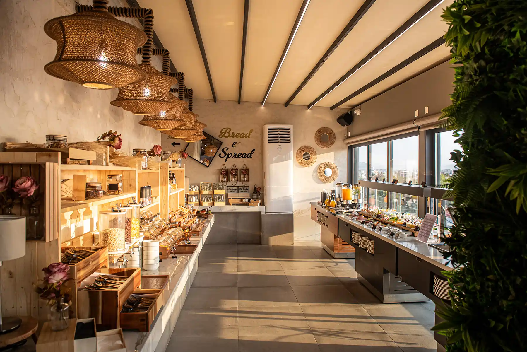 breakfast on rooftop rise urban hotel cyprus