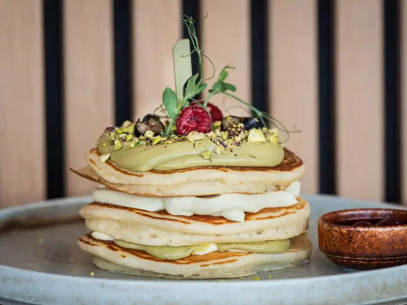pistachio pancakes rooftop brunch cyprus