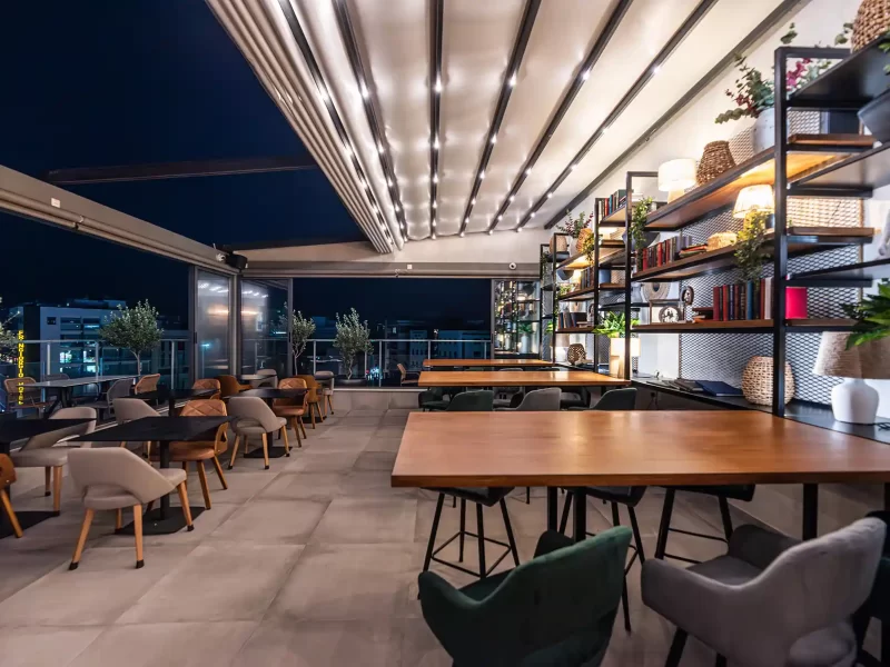 Rooftop Chairs View – Rise Urban Art Hotel rooftop dining chairs larnaca rise urban art hotel