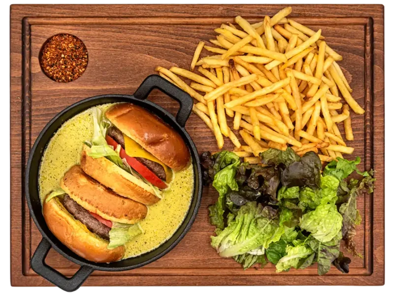 Double Premium Burger with Entrecote Sauce